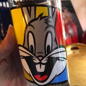 WARNER BROS. Bugs Bunny and Daffy Duck Glass Tumbler